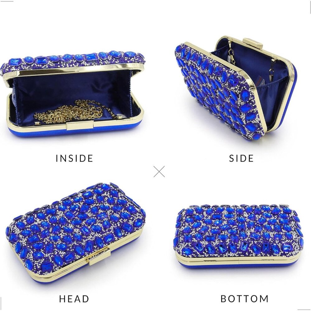 CLUTCH Purses For Women Royal Blue - Picture 5 of 7